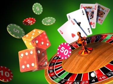 Close-up of betting chip placement on roulette layout